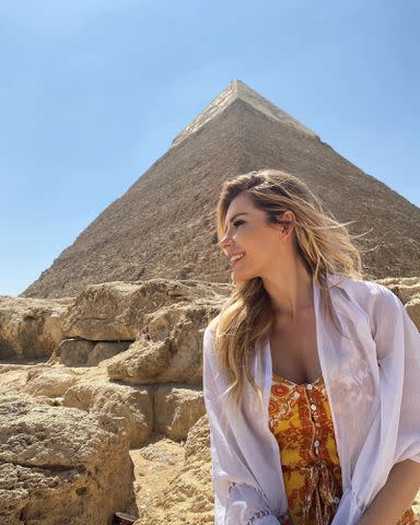 <p>Crystal Hefner Instagram</p> Crystal Hefner in Egypt.