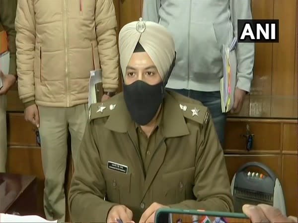 Sonipat SP Jashandeep Singh Randhawa during a press conference on Saturday. (Photo/ANI)