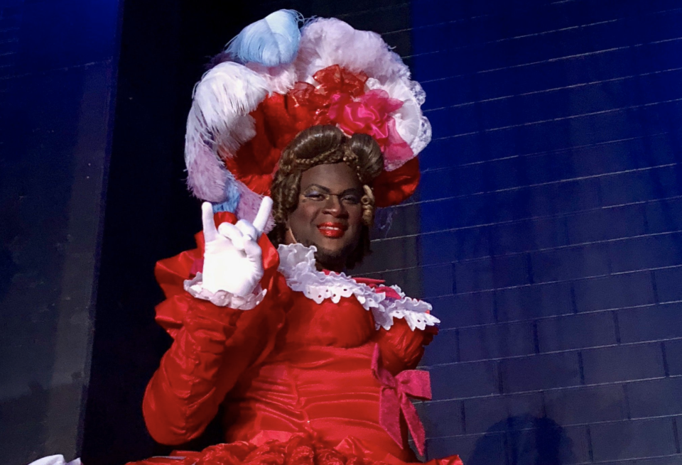 Vince Young as Mother Ginger in Ballet Austin’s performance of “The Nutcracker.” (Ballet Austin)