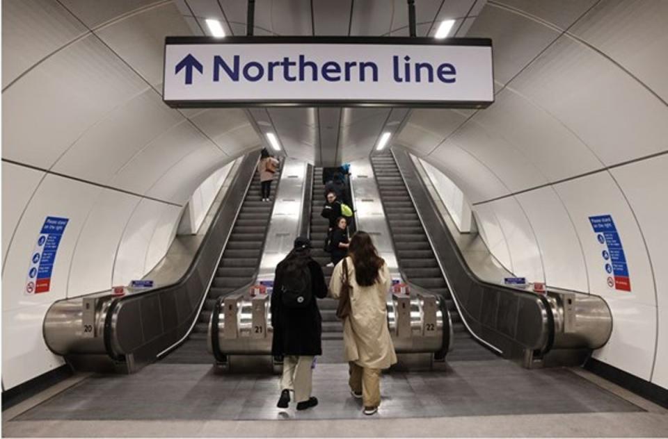 Moving on up: escalators at Bank station (TfL)