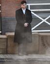 <p>Cillian Murphy films scenes for the final season of <em>Peaky Blinders</em> in Manchester on Wednesday.</p>