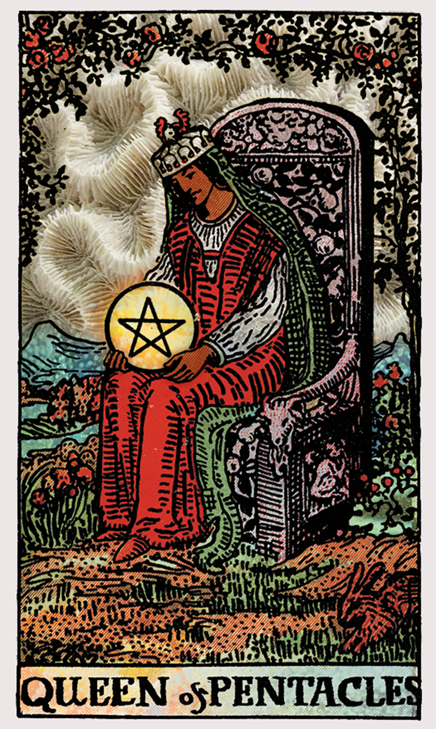 queen of pentacles tarot card