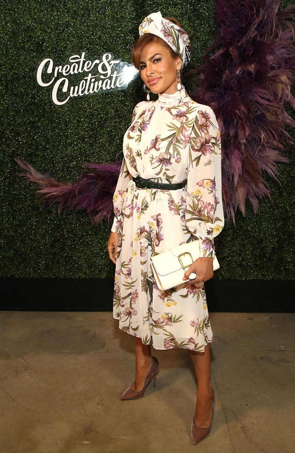 Eva Mendes attends Create &amp; Cultivate Los Angeles at Rolling Greens Los Angeles on February 22, 2020 in Los Angeles, California.