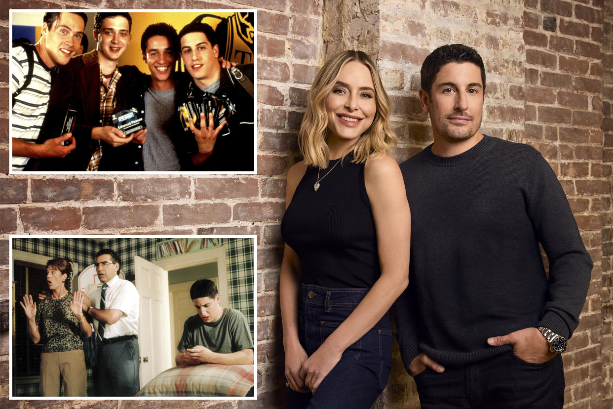 jason biggs and jenny mollen, cast of american pie