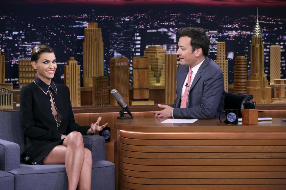 Last week Ruby couldn’t contain her excitement when speaking about her new superhero role on The Tonight Show Starring Jimmy Fallon. Source: Getty