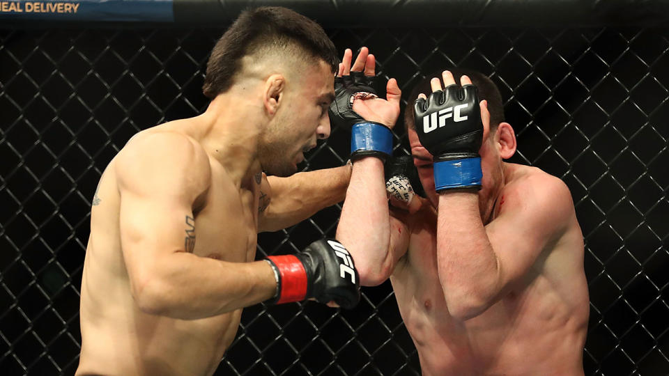 Alex Perez has stunned the UFC world after brutally knocking out Jose Torres at UFC 227. Pic: Getty