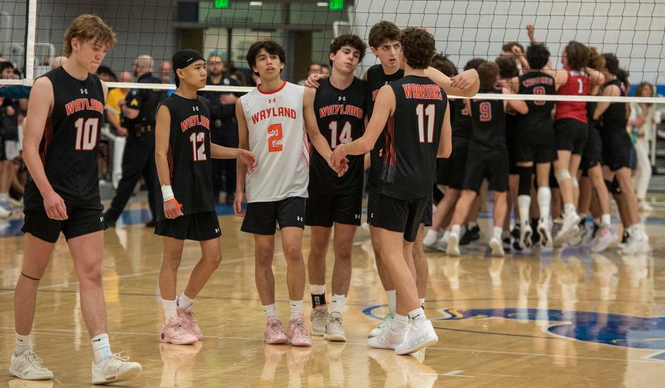 Wayland boys volleyball sniffs state title but falls to Westfield in