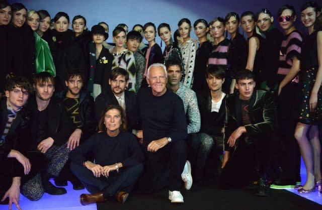 Giorgio Armani brings plenty of sparkle to Milan Fashion with main line