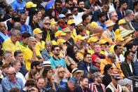 Australian fans watch on as two of their biggest rivals play the World Cup final (Photo by Glyn KIRK / AFP)