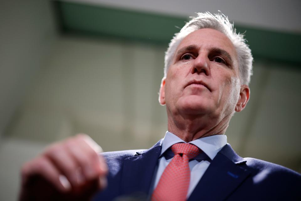 House Speaker Kevin McCarthy, R-Calif., saw his plan to keep the federal government temporarily operating rejected in a House vote Friday. Republican leaders planned to convene behind closed doors late Friday to consider their next steps.