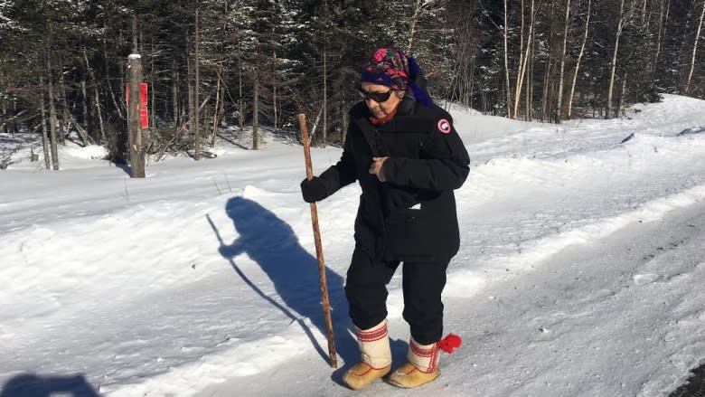 Innu elder's walk into the country cut short after spill on snowmobile