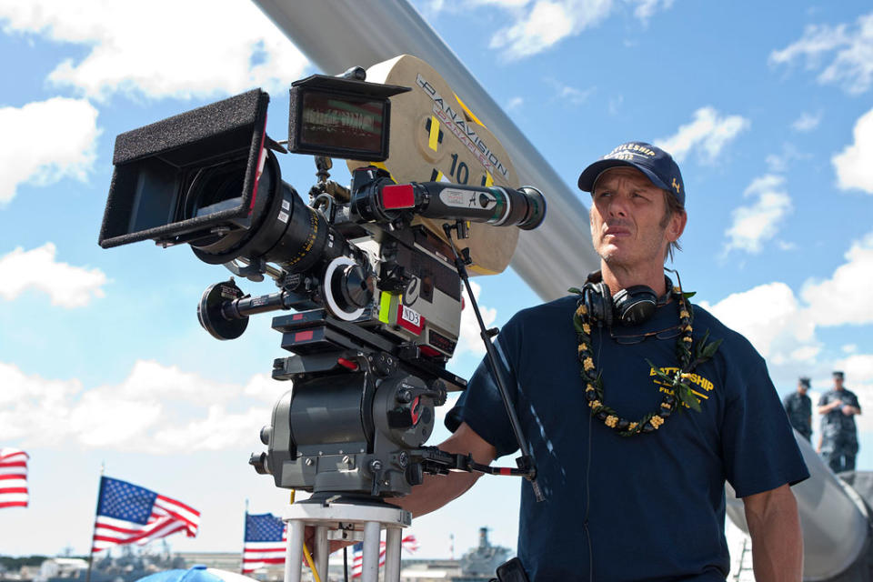 <a href="http://movies.yahoo.com/movie/contributor/1800026675" data-ylk="slk:Peter Berg;elm:context_link;itc:0;sec:content-canvas" class="link ">Peter Berg</a> on the set of Universal Pictures' <a href="http://movies.yahoo.com/movie/1810116793/info" data-ylk="slk:Battleship;elm:context_link;itc:0;sec:content-canvas" class="link ">Battleship</a> - 2012