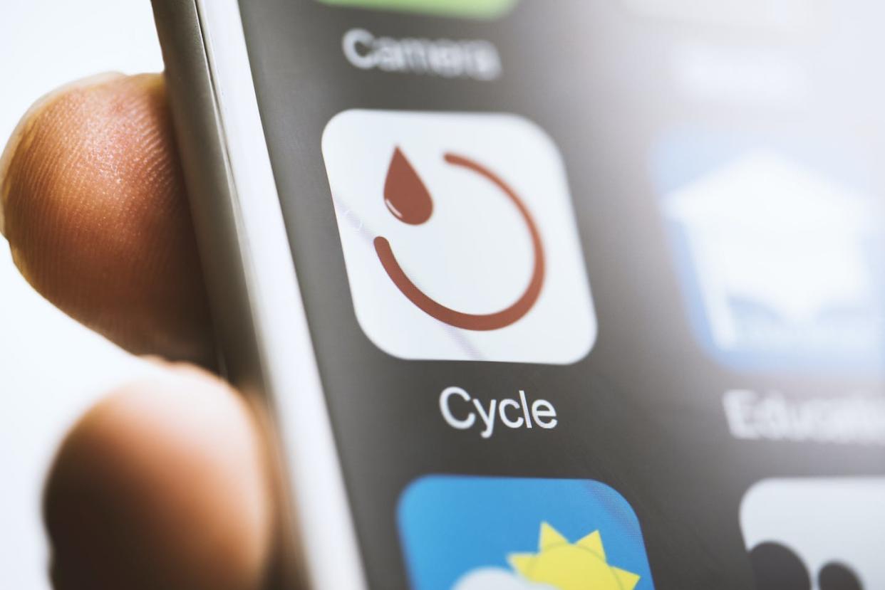 <span class="caption">Apps for tracking reproductive health are convenient, but the data they collect could be used against you.</span> <span class="attribution"><a class="link " href="https://www.gettyimages.com/detail/photo/menstruation-cycle-application-on-smart-phone-royalty-free-image/652267166" rel="nofollow noopener" target="_blank" data-ylk="slk:Tarik Kizilkaya/iStock via Getty Images;elm:context_link;itc:0;sec:content-canvas">Tarik Kizilkaya/iStock via Getty Images</a></span>