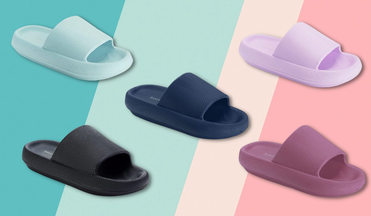 pillow slippers in assorted colors