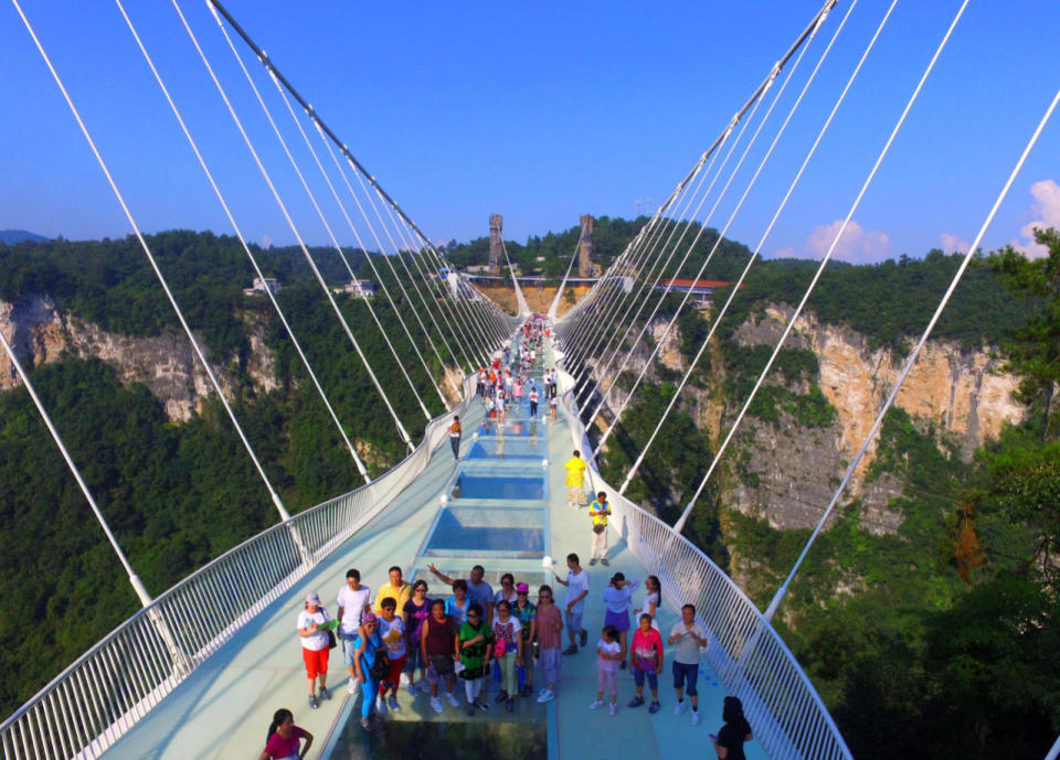 <p>The bridge, at six metres wide, is strong enough to hold a car. (Getty Images)</p>