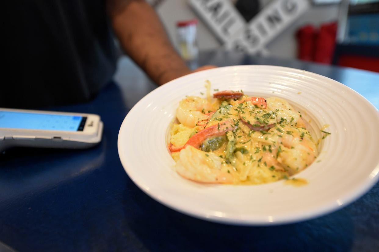FILE - Shrimp and grits are among the southern staples at the Brunch House of Augusta. Yelp ranks it as one of the best brunch spots in the area.