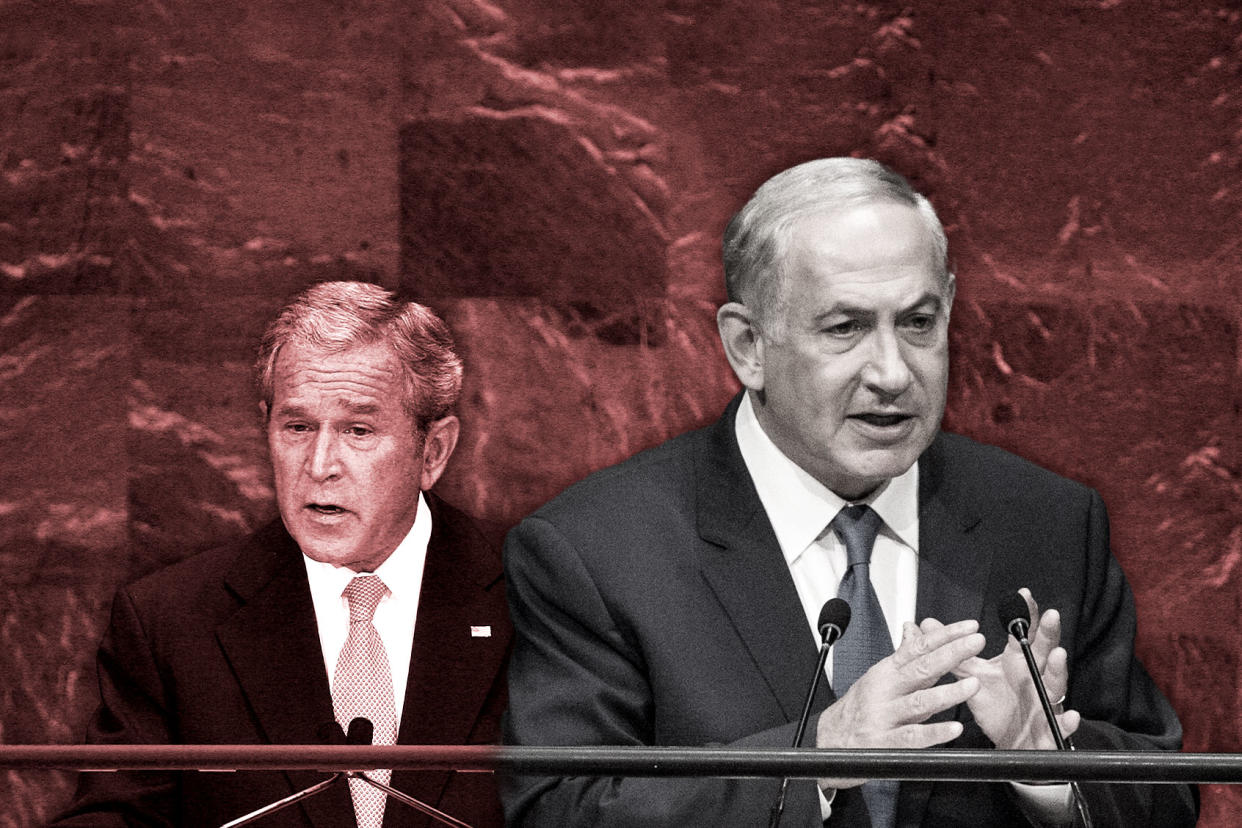 George W. Bush; Benjamin Netanyahu Photo illustration by Salon/Getty Images