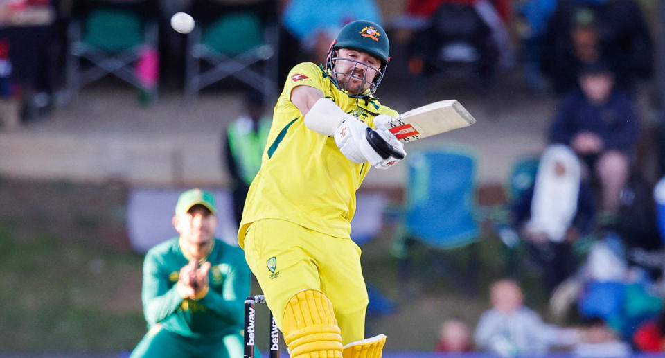 Pictured here is Travis Head batting for Australia.