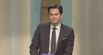 Bill Hader shakes his head