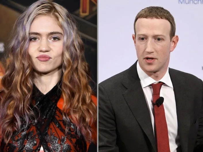 Grimes and Mark Zuckerberg