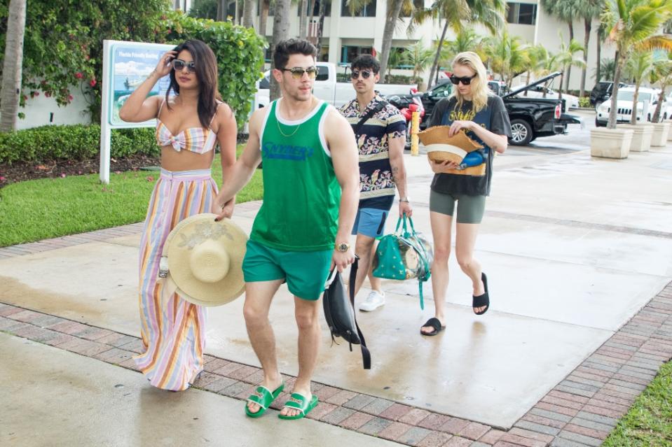 sophie turner, nick jonas, priyanka chopra, joe jonas, miami