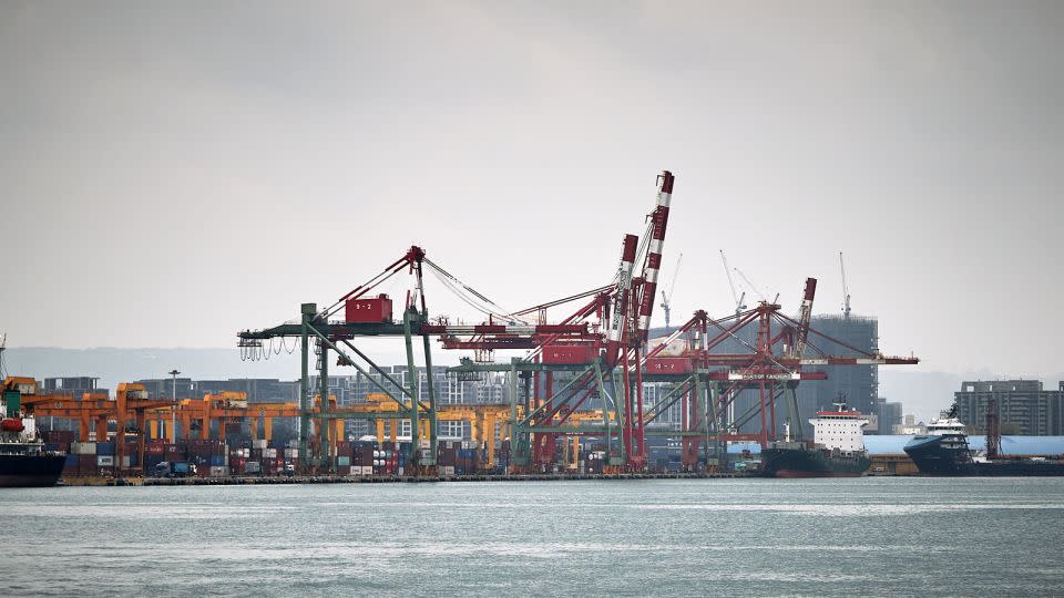 Gantry cranes at the Port of Taichung in Taichung, Taiwan, on Thursday, May 23, 2024. - An Rong Xu/Bloomberg/Getty Images