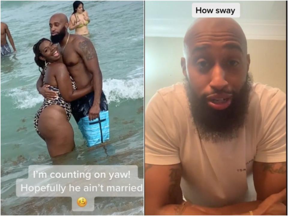 Woman discovers her mystery vacation man is married after TikTok users find her wife (TikTok/@micarenee @irontemple07)