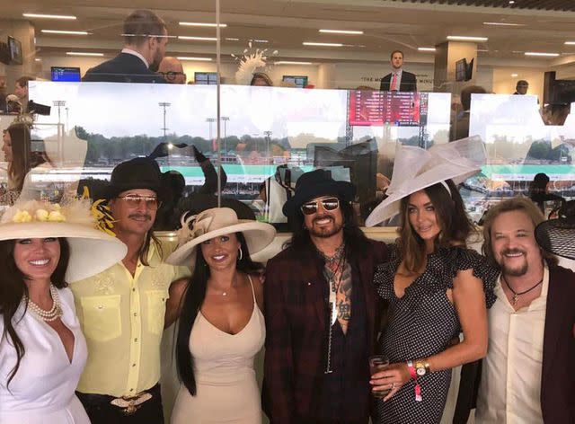 <p>Travis Tritt/Facebook</p> Audrey Berry, Kid Rock, Nikki Sixx, and friends at the 2018 Kentucky Derby