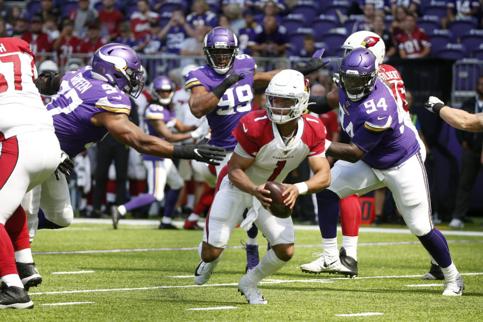 Arizona Cardinals quarterback Kyler Murray faced the Vikings in his third preseason game. (AP)