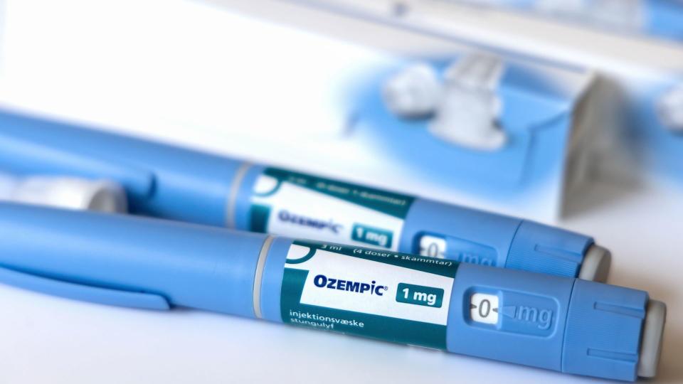 Ozempic Insulin injection pen or insulin cartridge pen for diabetics. Medical equipment for diabetes parients.