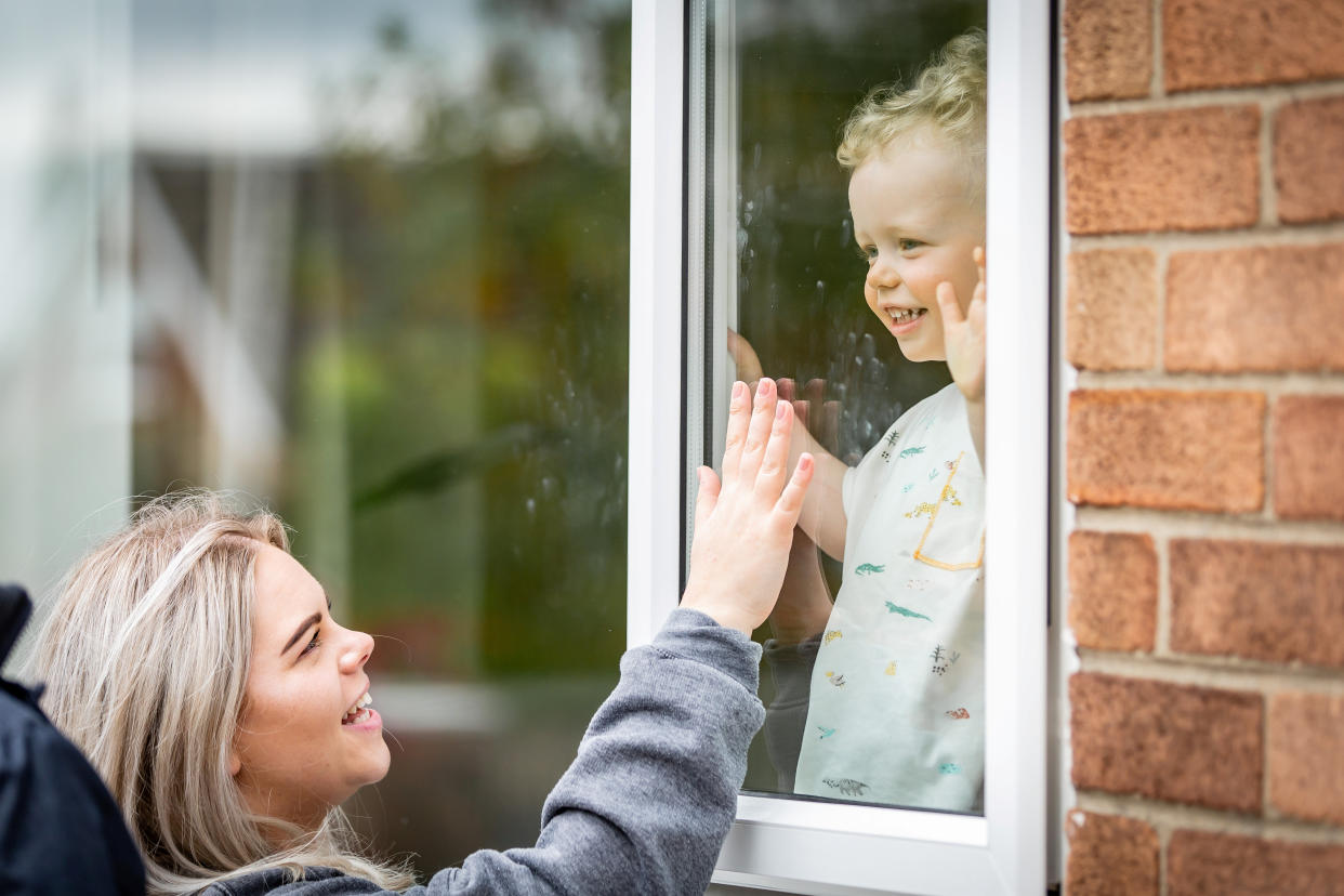 Nurse Charlotte Cole made the decision to self-isolate away from her two-year-old son, George. (Peter Austin/SWNS)