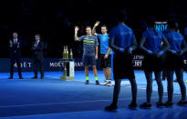 Tennis - ATP World Tour Finals - The O2 Arena, London, Britain - November 19, 2017 Finland's Henri Kontinen and Australia's John Peers celebrate winning the doubles final against Poland's Lukasz Kubot and Brazil's Marcelo Melo Action Images via Reuters/Tony O'Brien