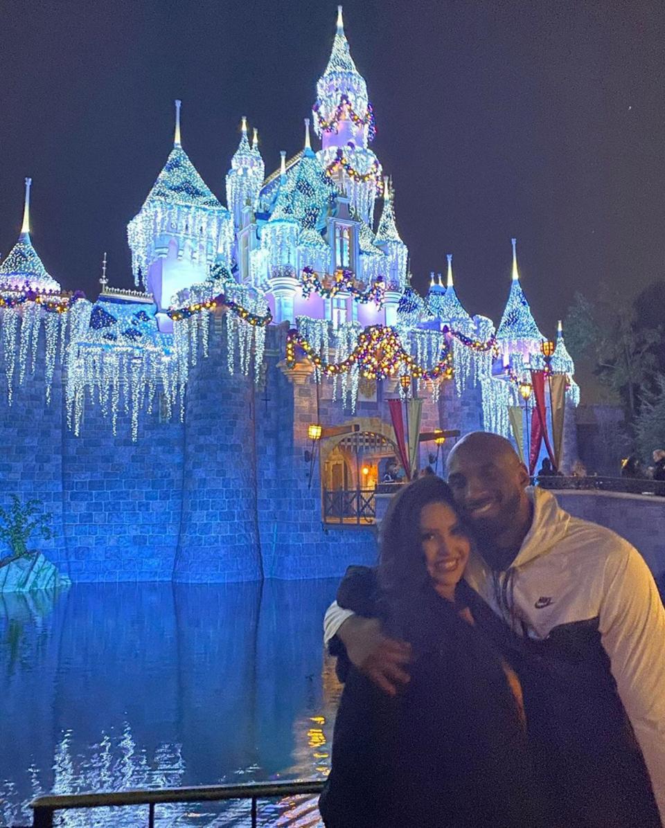 Then, just last fall, <a href="https://www.instagram.com/p/B5ZkA7aHCq3/" rel="nofollow noopener" target="_blank" data-ylk="slk:Kobe took Vanessa back to Disneyland;elm:context_link;itc:0;sec:content-canvas" class="link ">Kobe took Vanessa back to Disneyland</a> on the same day they went on their first date two decades prior, Nov. 28. 