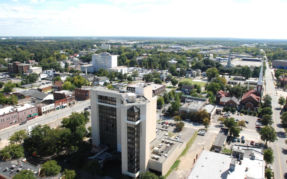 The Ramada by Wyndham Augusta Downtown Hotel and Conference Center is shown in the foreground of this photo taken in 2007 from atop the AU Building on the 600 block of Broad Street in downtown Augusta.
