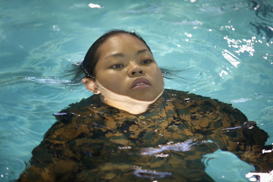 Women Attend Marine Boot Camp At Parris Island, South Carolina