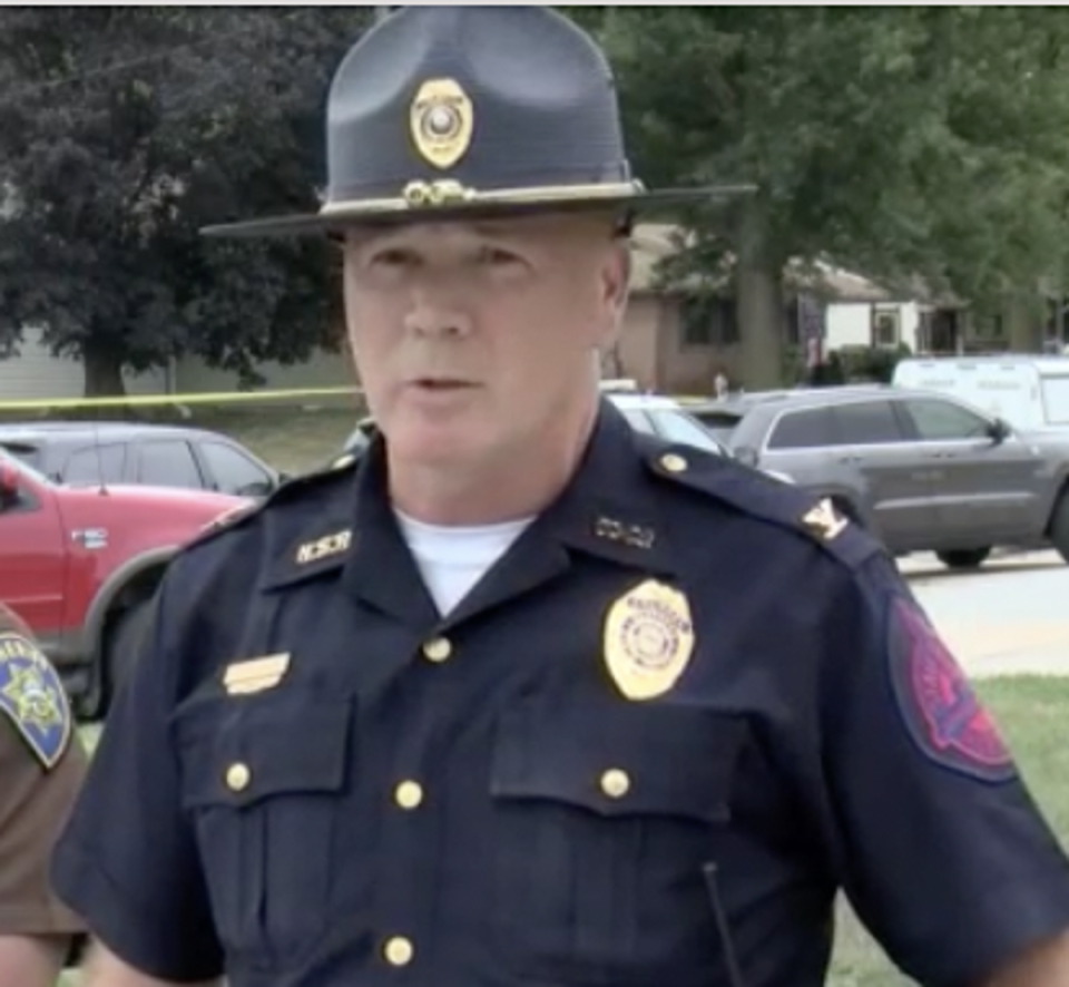 Colonel John Bolduc of the Nebraska State Patrol provides an update on the quadruple fatality in Laurel on Thursday (Nebraska State Patrol)