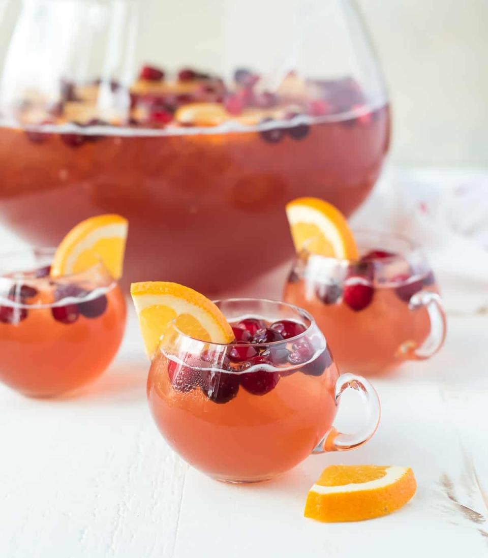 Sparkling Cranberry Apple Cider Punch