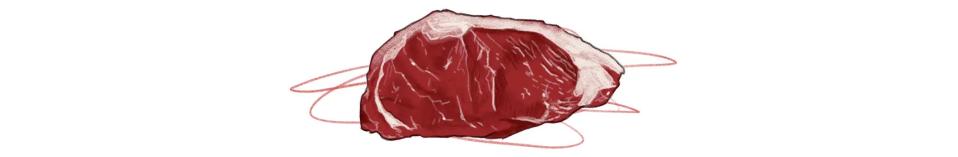 A stylized image of a steak