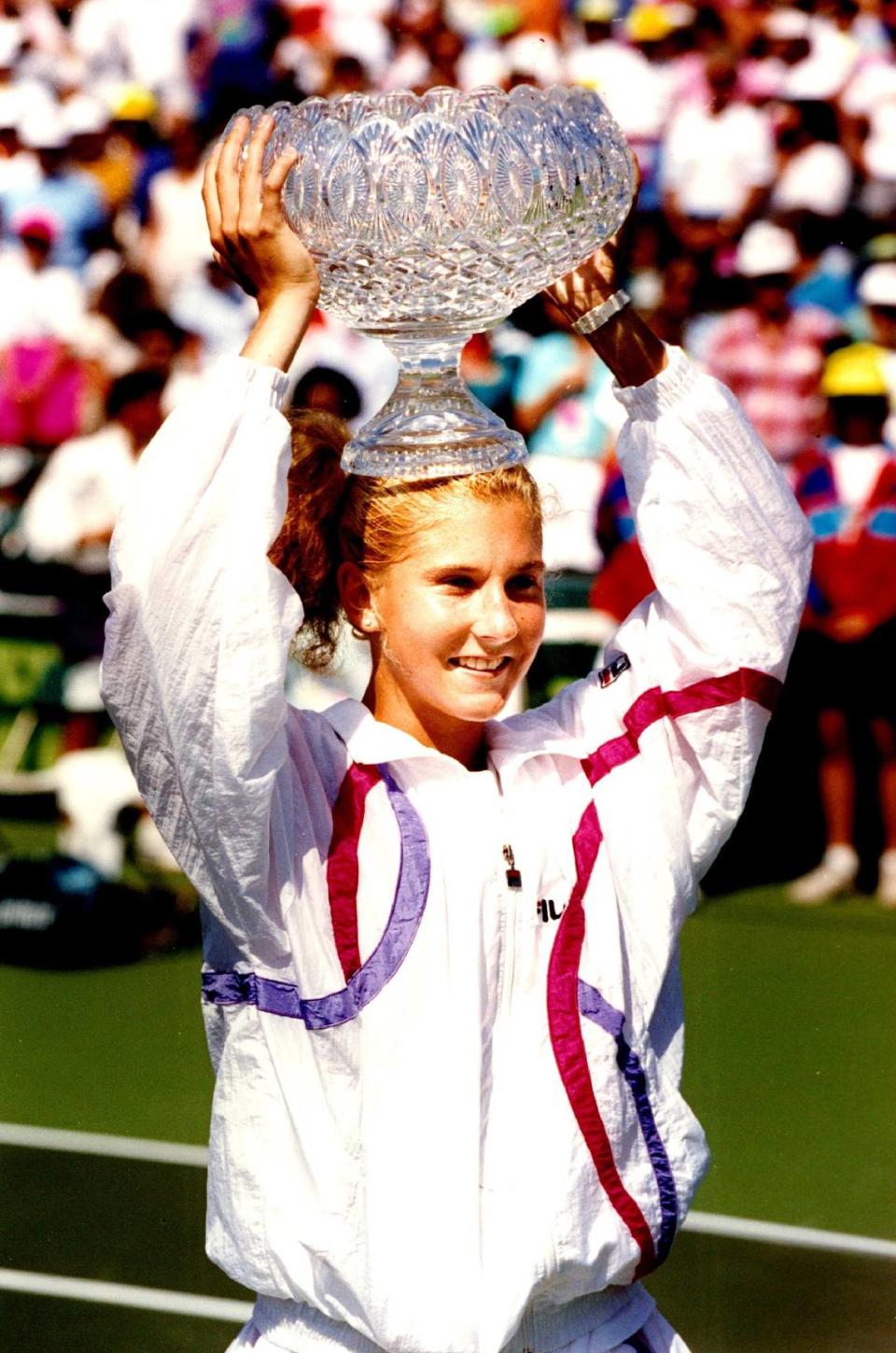 Monica Seles at the Lipton in 1990.