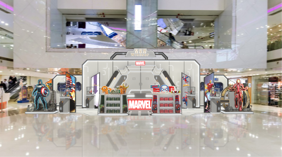 皇室堡於7月29日至8月28日期間舉行「Marvel主題期間限定店」，聚集6大Marvel超級英雄。