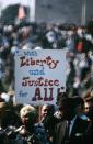 Not originally published in LIFE. Scene from the March on Washington for Jobs and Freedom, August 28, 1963. (Paul Schutzer—Time & Life Pictures/Getty Images) <br> <br> <a href="http://life.time.com/history/the-march-on-washington-1963-photos-of-the-epic-civil-rights-event/#1" rel="nofollow noopener" target="_blank" data-ylk="slk:Click here to see the full collection at LIFE.com;elm:context_link;itc:0;sec:content-canvas" class="link ">Click here to see the full collection at LIFE.com</a>