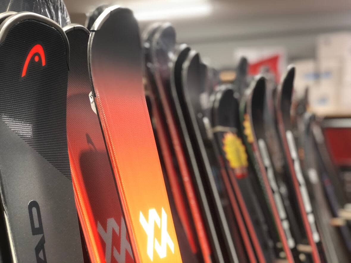 Winter sports gear such as clothing, skis, boots and bindings are already in demand, according to staff at equipment stores. (Nicola MacLeod/CBC - image credit)