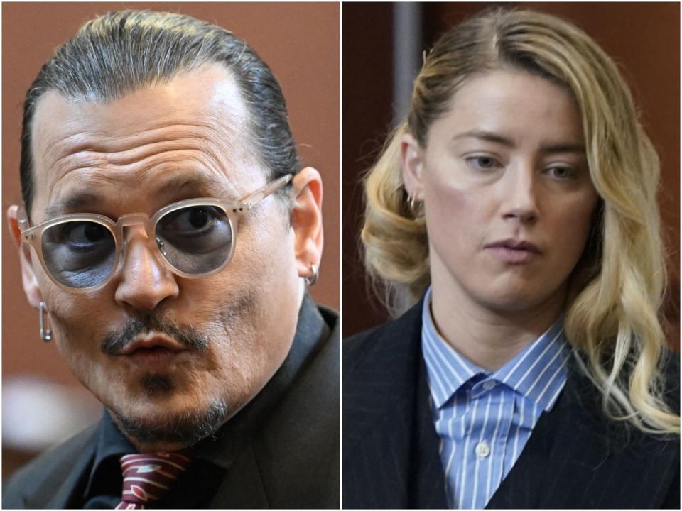 An image of Johnny Depp and Amber Heard.