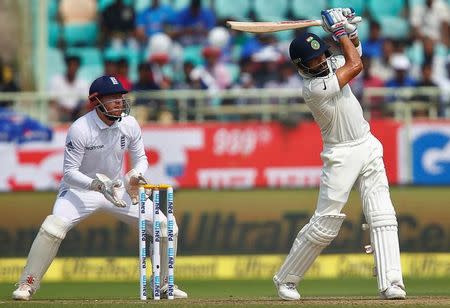 Cricket - India v England - Second Test cricket match - Dr. Y.S. Rajasekhara Reddy ACA-VDCA Cricket Stadium, Visakhapatnam, India - 17/11/16. India's Virat Kohli plays a shot. REUTERS/Danish Siddiqui