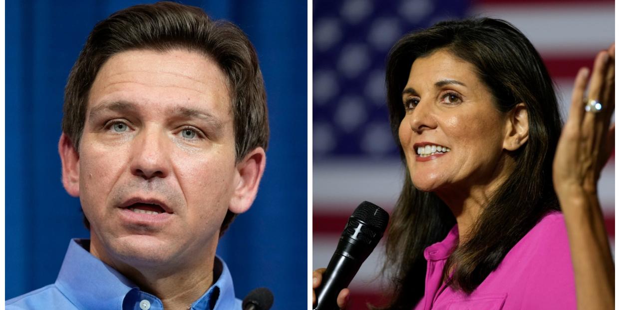 Ron DeSantis and Nikki Haley