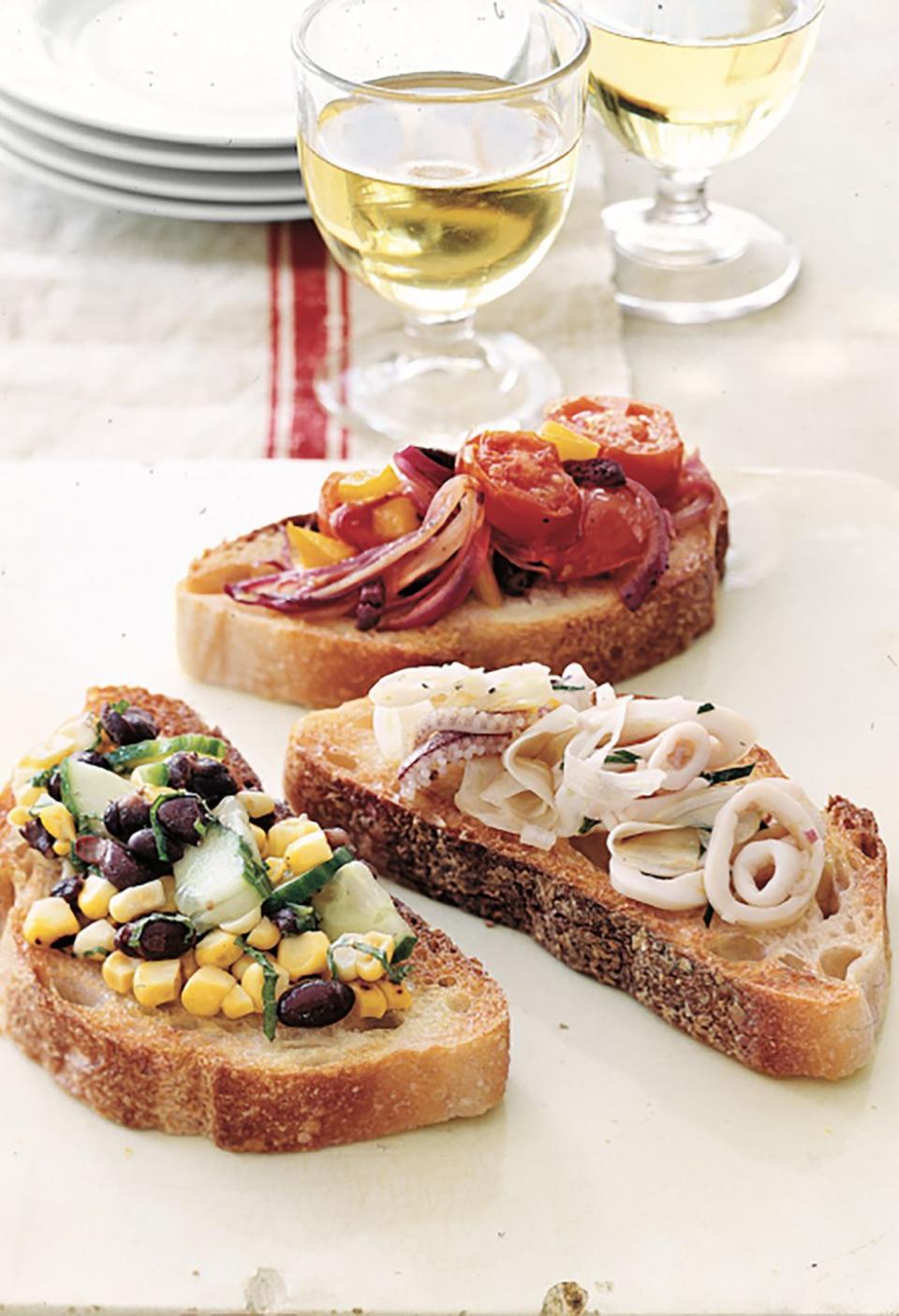 Bruschetta with Assorted Toppings