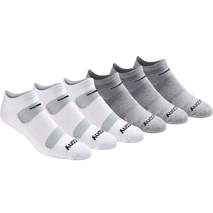 Saucony Multi-Pack Mesh Ventilating Comfort Fit Performance No-Show Socks