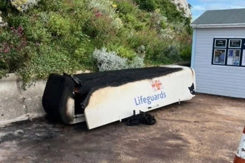 The fire took place at a storage unit on Stone Bay Beach in Broadstairs