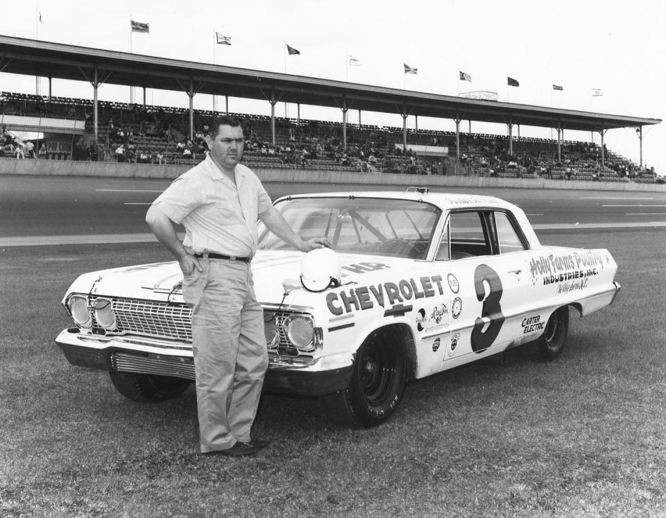 <p>NASCAR Hall of Famer<a href="https://www.autoweek.com/racing/nascar/a30301557/nascar-legend-hall-of-famer-junior-johnson-dies-at-88/" rel="nofollow noopener" target="_blank" data-ylk="slk:Junior Johnson;elm:context_link;itc:0;sec:content-canvas" class="link "> Junior Johnson</a> has the second-most wins in the No. 3. He won nine times in the car, including seven in 1963. That year was also significant for Johnson, as he attempted to qualify for the Indianapolis 500 that year. He didn't qualify, but neither did all-time greats who gave it a shot that year—Dan Gurney and Graham Hill.</p>