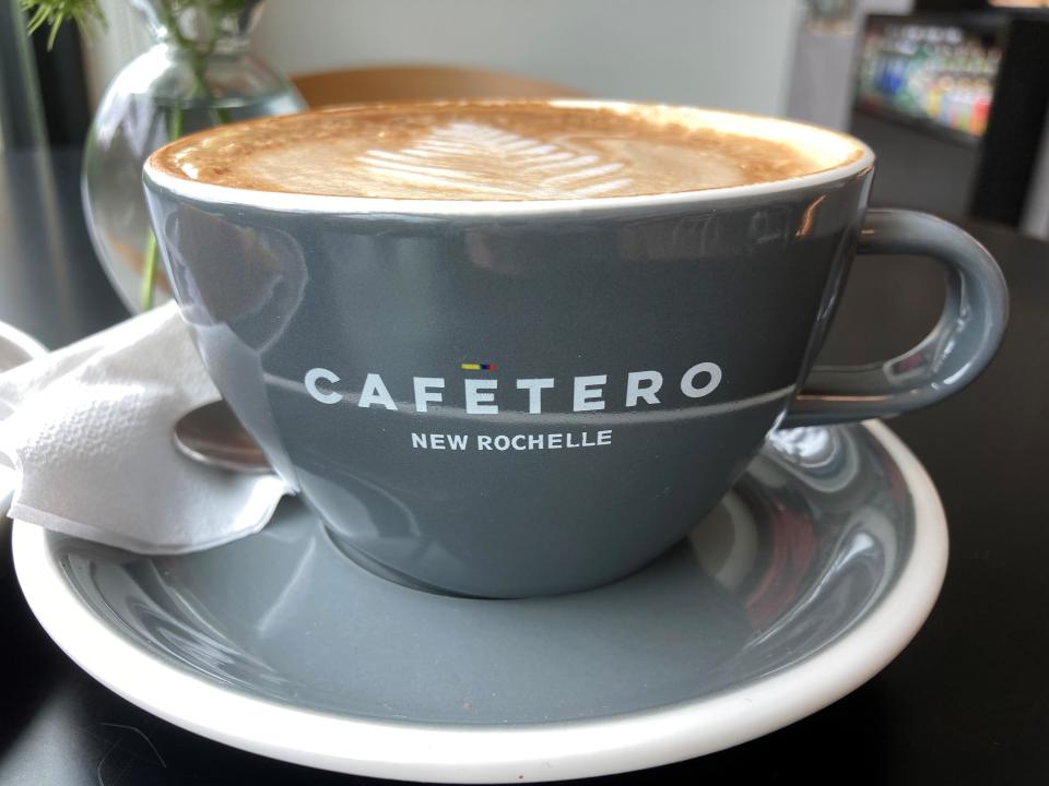 Latte at Cafetero in New Rochelle.